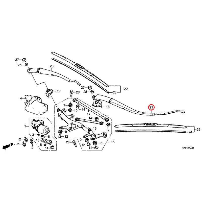 [NEW] JDM HONDA CR-Z ZF1 2012 Front Windshield Wiper GENUINE OEM - Image 22