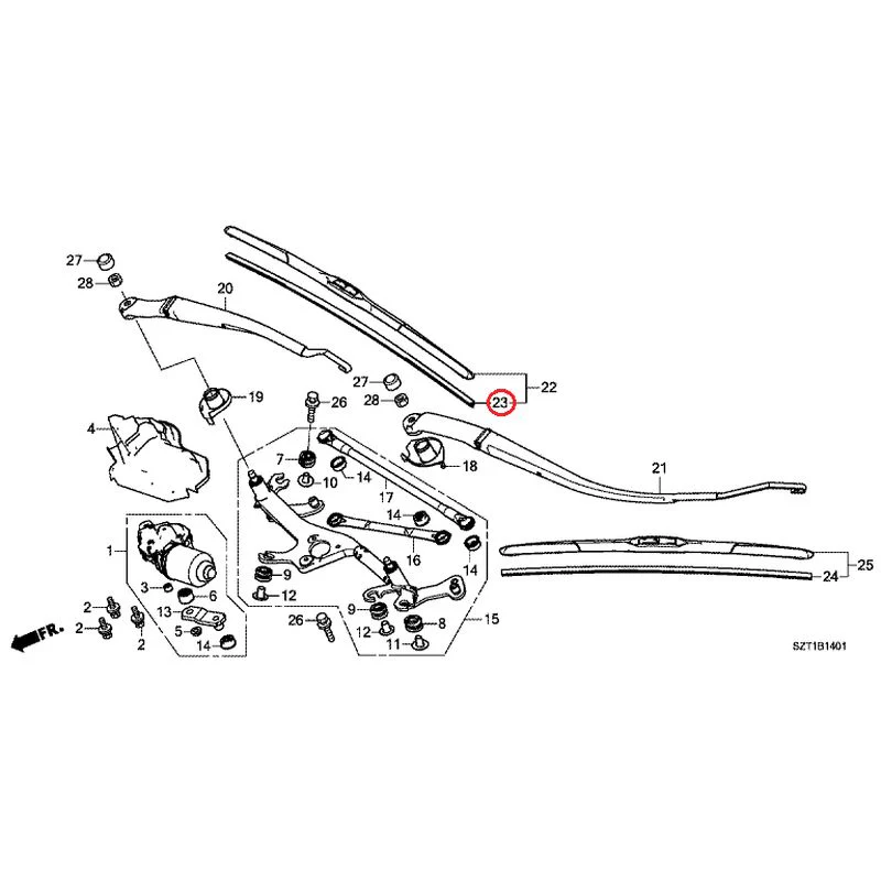 [NEW] JDM HONDA CR-Z ZF1 2012 Front Windshield Wiper GENUINE OEM - Image 24