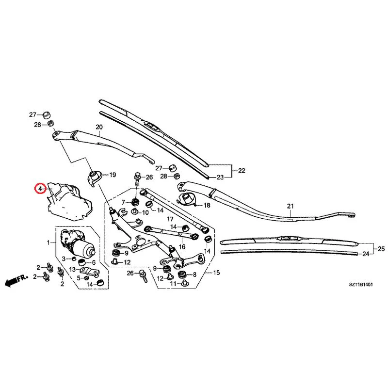 [NEW] JDM HONDA CR-Z ZF1 2012 Front Windshield Wiper GENUINE OEM - Image 5