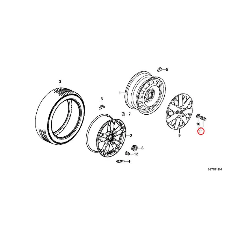 [NEW] JDM HONDA CR-Z ZF1 2012 Tire/Wheel Disc GENUINE OEM - Image 58