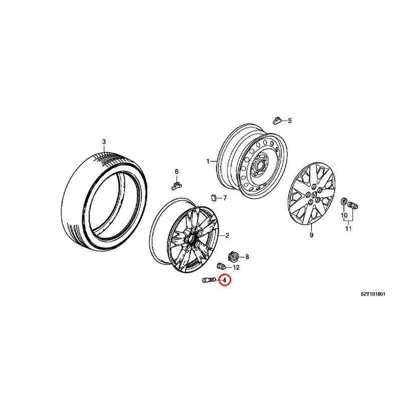 [NEW] JDM HONDA CR-Z ZF1 2012 Tire/Wheel Disc GENUINE OEM - Image 6