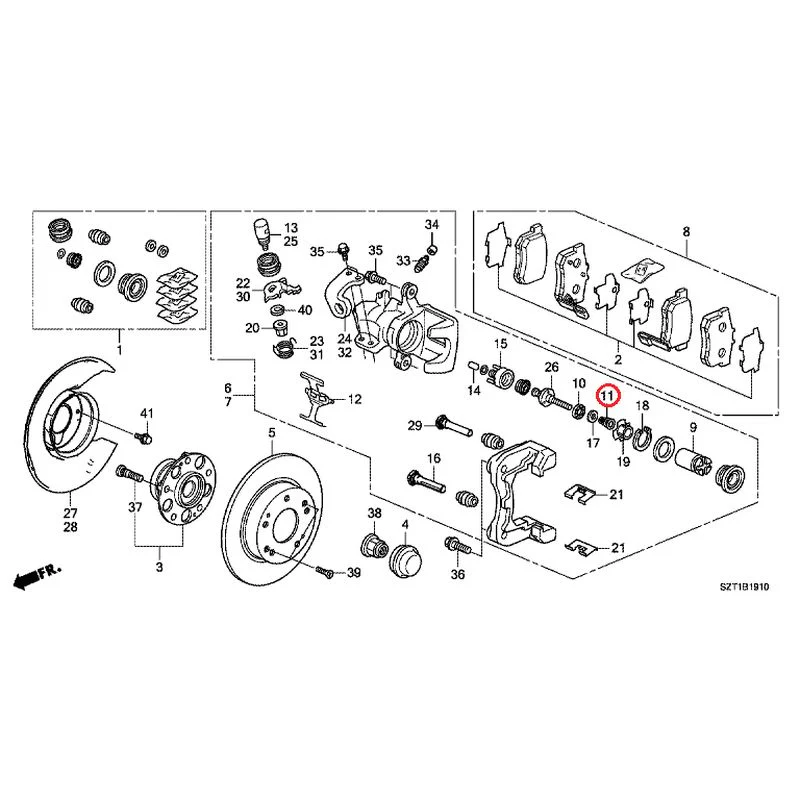 [NEW] JDM HONDA CR-Z ZF1 2012 Rear Brake GENUINE OEM - Image 13