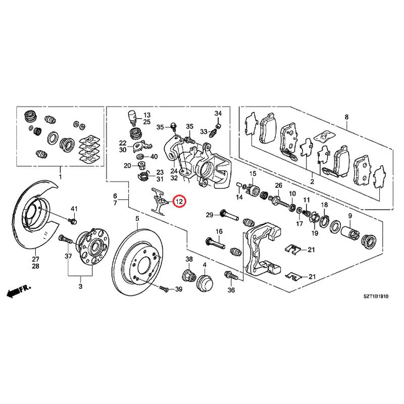 [NEW] JDM HONDA CR-Z ZF1 2012 Rear Brake GENUINE OEM - Image 14
