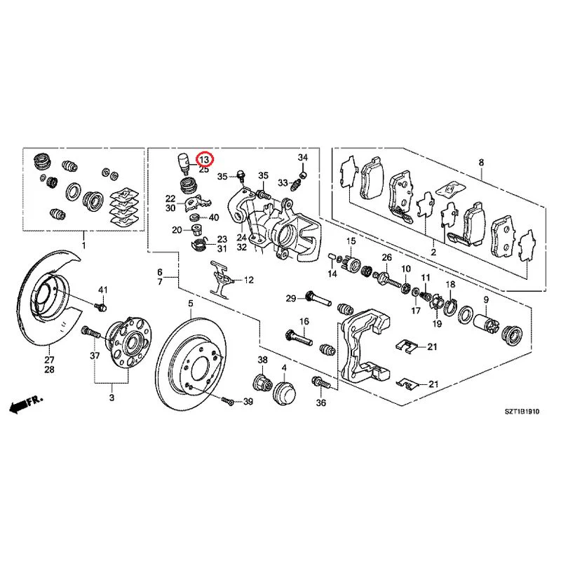 [NEW] JDM HONDA CR-Z ZF1 2012 Rear Brake GENUINE OEM - Image 15