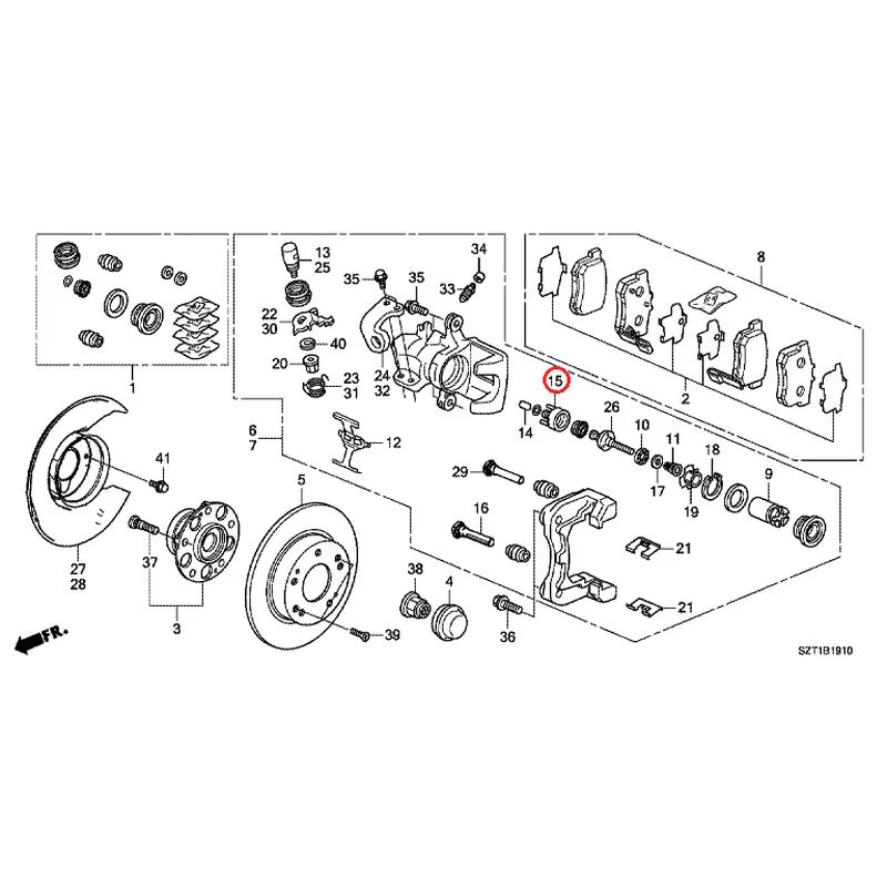 [NEW] JDM HONDA CR-Z ZF1 2012 Rear Brake GENUINE OEM - Image 17