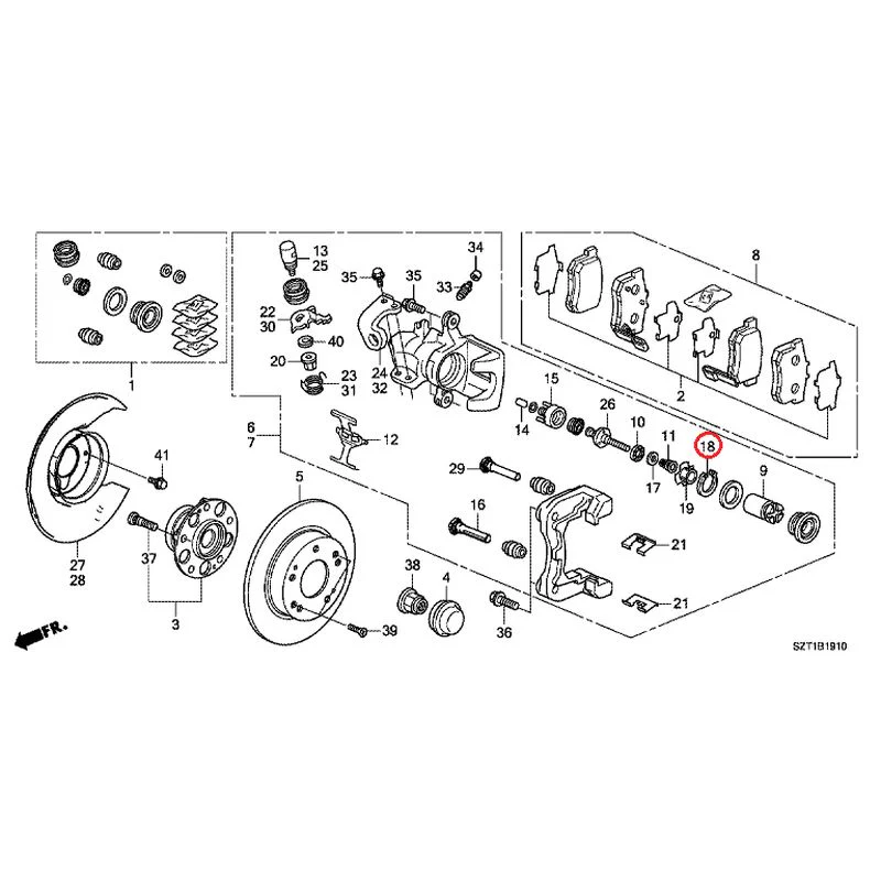 [NEW] JDM HONDA CR-Z ZF1 2012 Rear Brake GENUINE OEM - Image 20