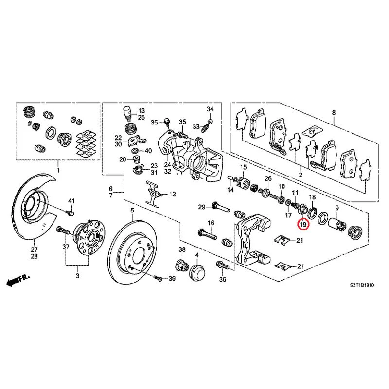 [NEW] JDM HONDA CR-Z ZF1 2012 Rear Brake GENUINE OEM - Image 21