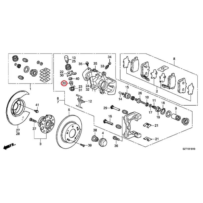 [NEW] JDM HONDA CR-Z ZF1 2012 Rear Brake GENUINE OEM - Image 22
