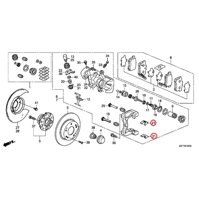 [NEW] JDM HONDA CR-Z ZF1 2012 Rear Brake GENUINE OEM - Image 23