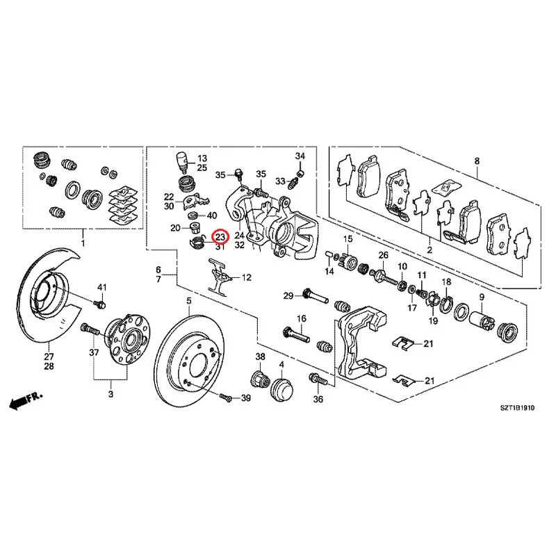 [NEW] JDM HONDA CR-Z ZF1 2012 Rear Brake GENUINE OEM - Image 25