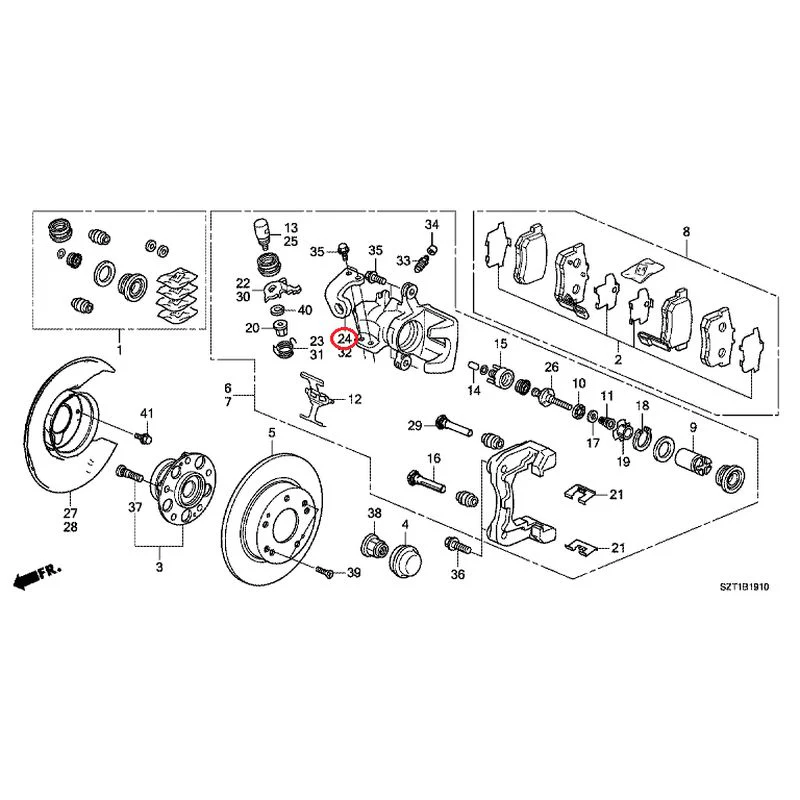 [NEW] JDM HONDA CR-Z ZF1 2012 Rear Brake GENUINE OEM - Image 26
