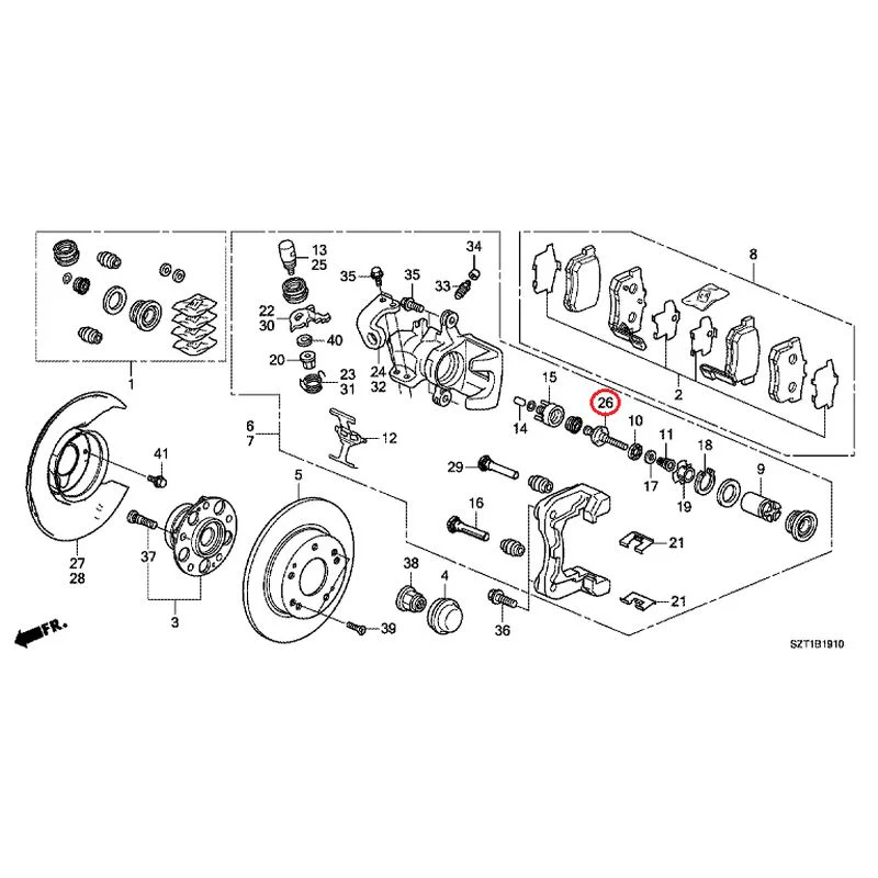 [NEW] JDM HONDA CR-Z ZF1 2012 Rear Brake GENUINE OEM - Image 28