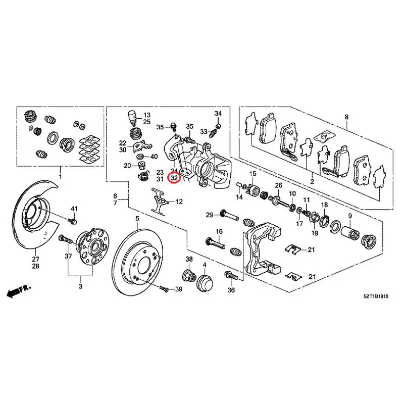 [NEW] JDM HONDA CR-Z ZF1 2012 Rear Brake GENUINE OEM - Image 34