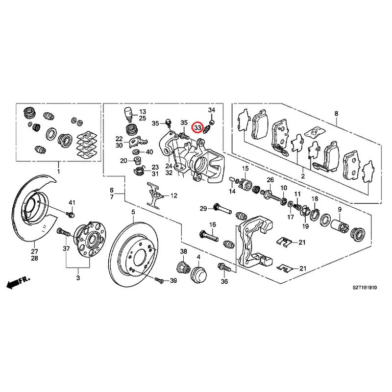 [NEW] JDM HONDA CR-Z ZF1 2012 Rear Brake GENUINE OEM - Image 35