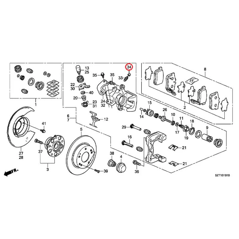 [NEW] JDM HONDA CR-Z ZF1 2012 Rear Brake GENUINE OEM - Image 36