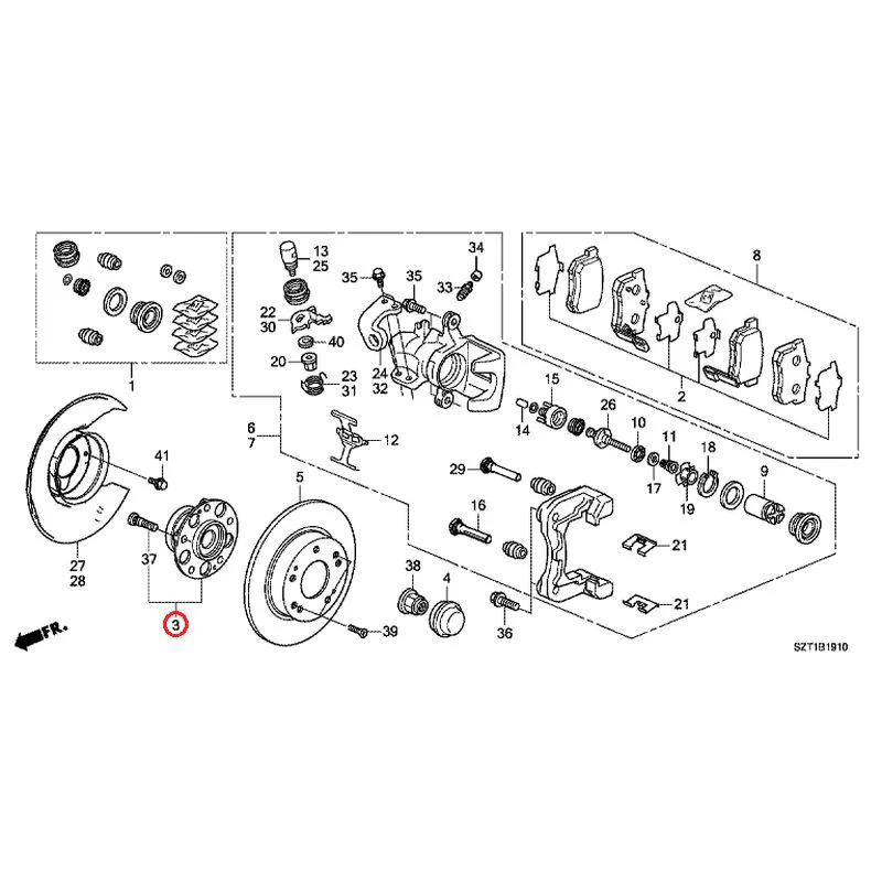 [NEW] JDM HONDA CR-Z ZF1 2012 Rear Brake GENUINE OEM - Image 4
