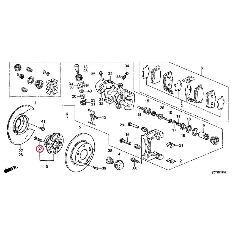 [NEW] JDM HONDA CR-Z ZF1 2012 Rear Brake GENUINE OEM - Image 42