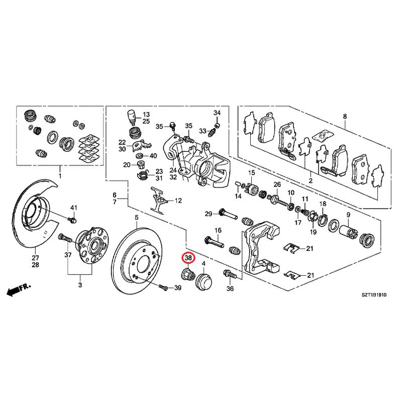 [NEW] JDM HONDA CR-Z ZF1 2012 Rear Brake GENUINE OEM - Image 43