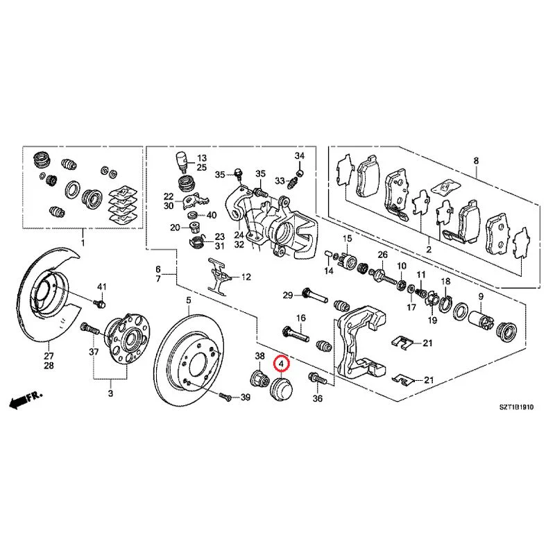 [NEW] JDM HONDA CR-Z ZF1 2012 Rear Brake GENUINE OEM - Image 5