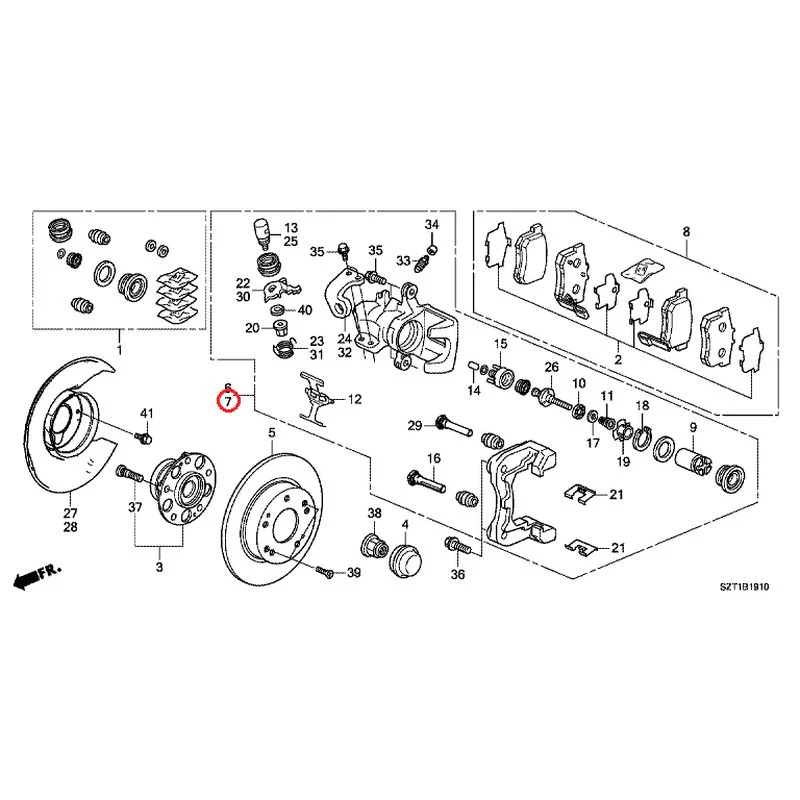 [NEW] JDM HONDA CR-Z ZF1 2012 Rear Brake GENUINE OEM - Image 8