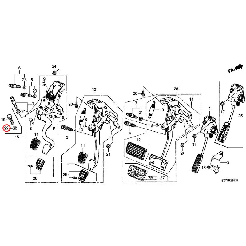 [NEW] JDM HONDA CR-Z ZF1 2012 Pedals GENUINE OEM - Image 18