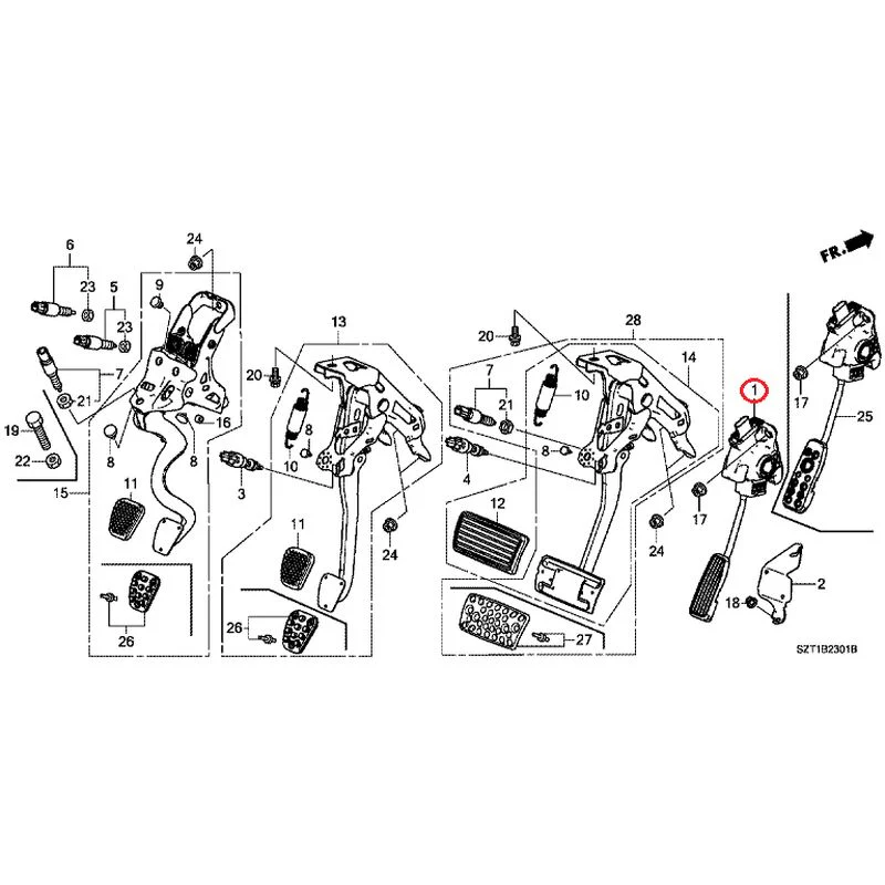 [NEW] JDM HONDA CR-Z ZF1 2012 Pedals GENUINE OEM - Image 2