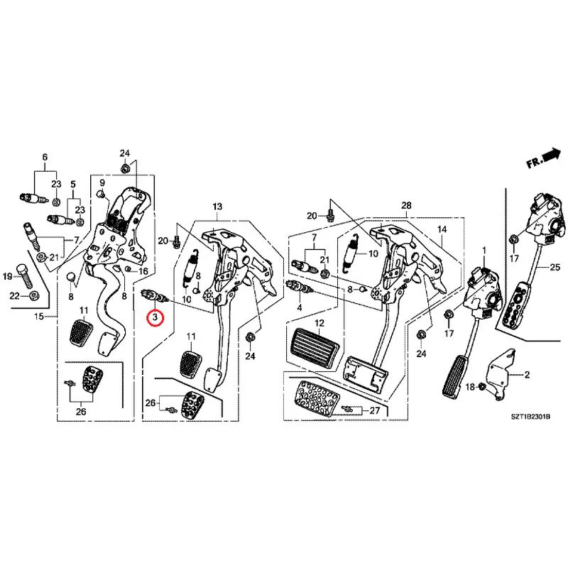 [NEW] JDM HONDA CR-Z ZF1 2012 Pedals GENUINE OEM - Image 4
