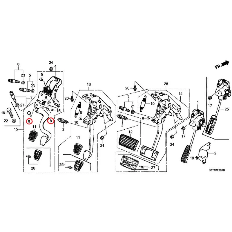 [NEW] JDM HONDA CR-Z ZF1 2012 Pedals GENUINE OEM - Image 7