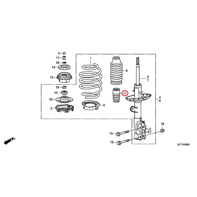 [NEW] JDM HONDA CR-Z ZF1 2012 Front Damper GENUINE OEM - Image 12