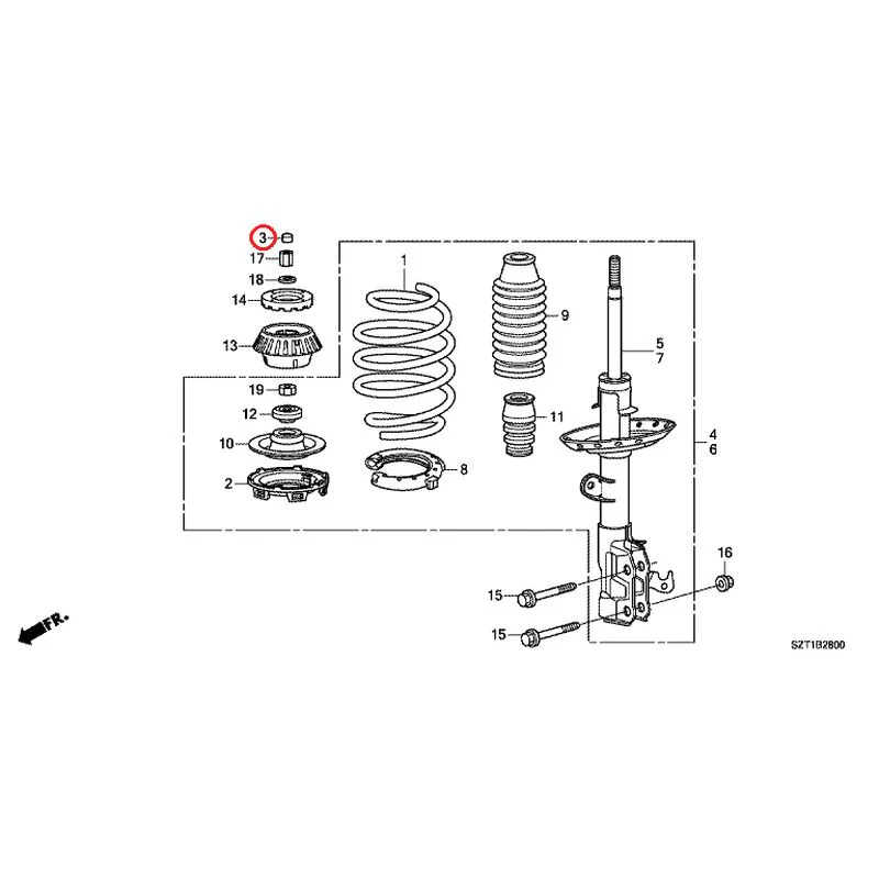 [NEW] JDM HONDA CR-Z ZF1 2012 Front Damper GENUINE OEM - Image 4