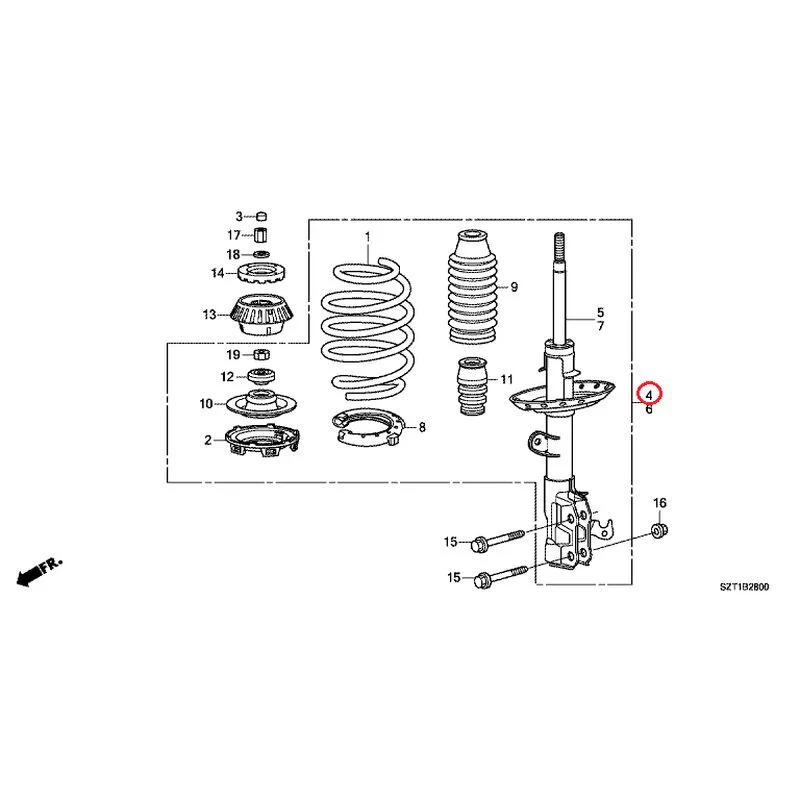 [NEW] JDM HONDA CR-Z ZF1 2012 Front Damper GENUINE OEM - Image 5