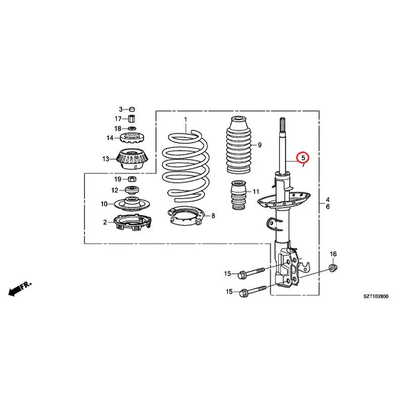 [NEW] JDM HONDA CR-Z ZF1 2012 Front Damper GENUINE OEM - Image 6