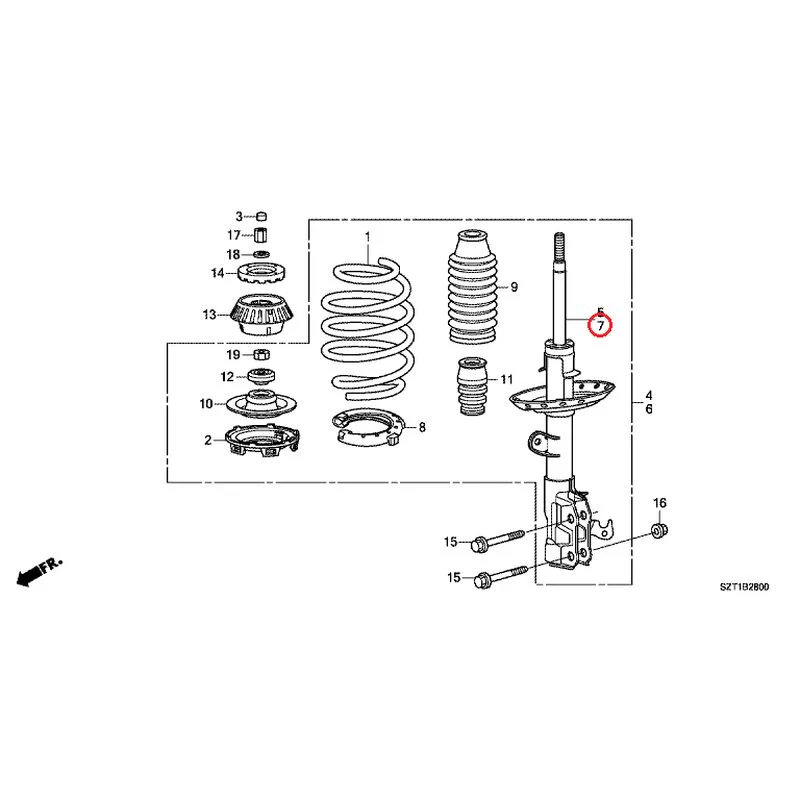 [NEW] JDM HONDA CR-Z ZF1 2012 Front Damper GENUINE OEM - Image 8