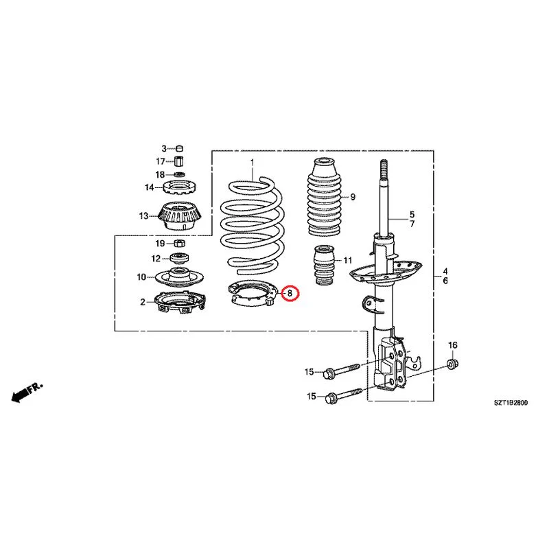 [NEW] JDM HONDA CR-Z ZF1 2012 Front Damper GENUINE OEM - Image 9
