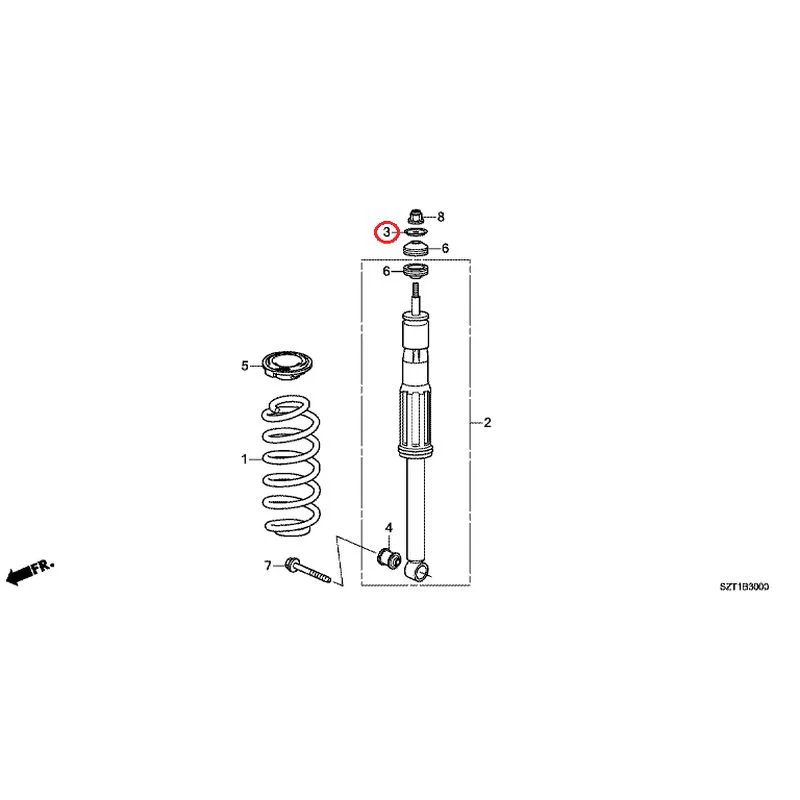 [NEW] JDM HONDA CR-Z ZF1 2012 Rear Damper GENUINE OEM - Image 4
