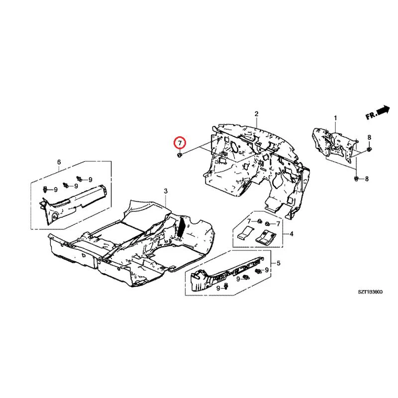[NEW] JDM HONDA CR-Z ZF1 2012 Floor Mat GENUINE OEM - Image 8