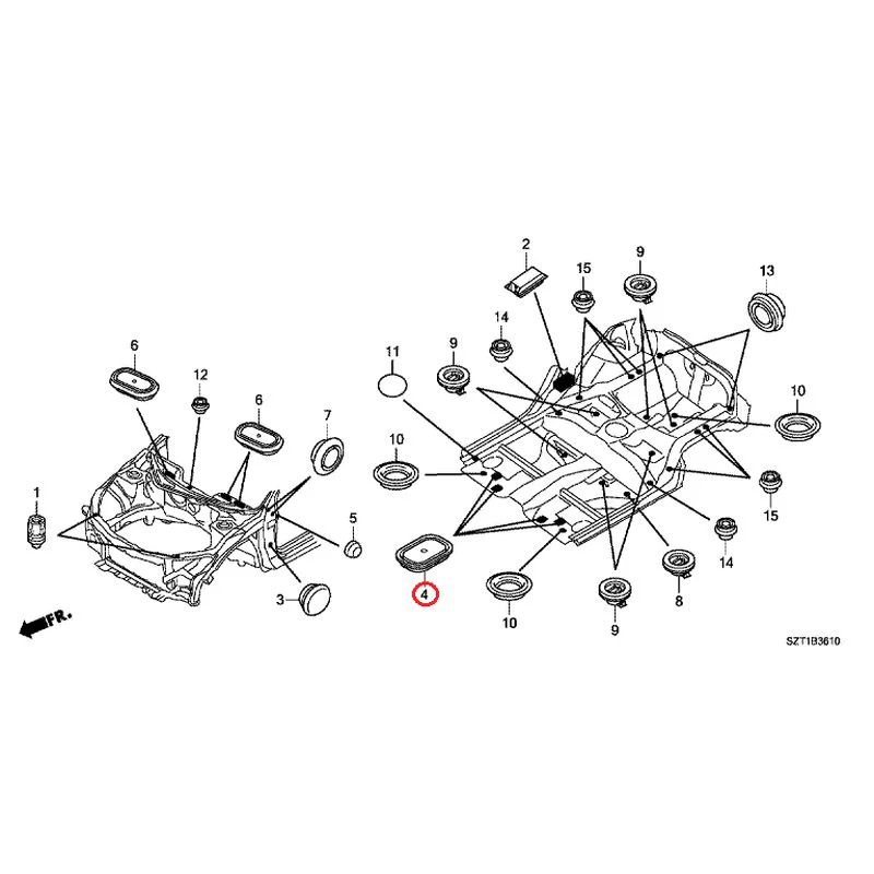 [NEW] JDM HONDA CR-Z ZF1 2012 Grommets (Front) GENUINE OEM - Image 5