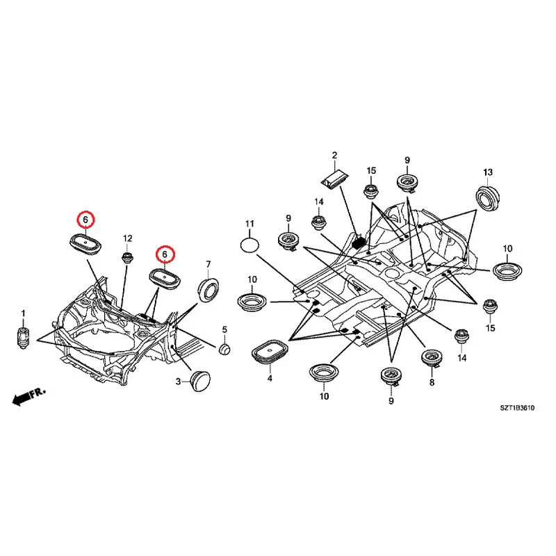 [NEW] JDM HONDA CR-Z ZF1 2012 Grommets (Front) GENUINE OEM - Image 7