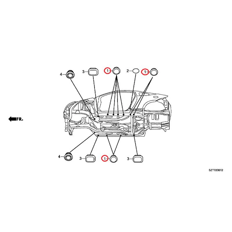 [NEW] JDM HONDA CR-Z ZF1 2012 Grommet (Lower) GENUINE OEM - Image 2