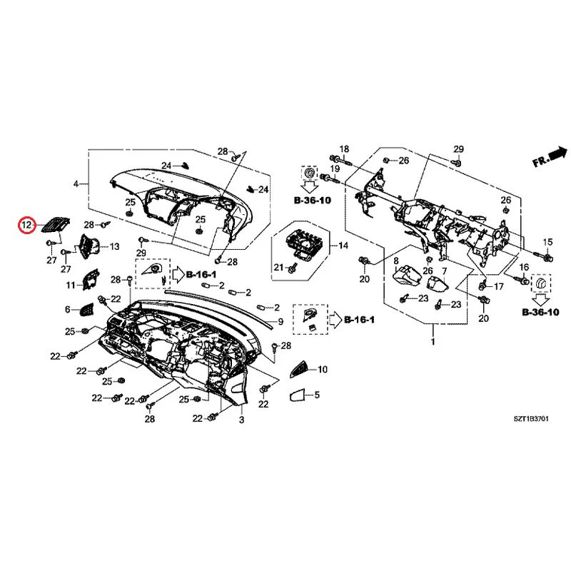 [NEW] JDM HONDA CR-Z ZF1 2012 Instrument panel GENUINE OEM - Image 13