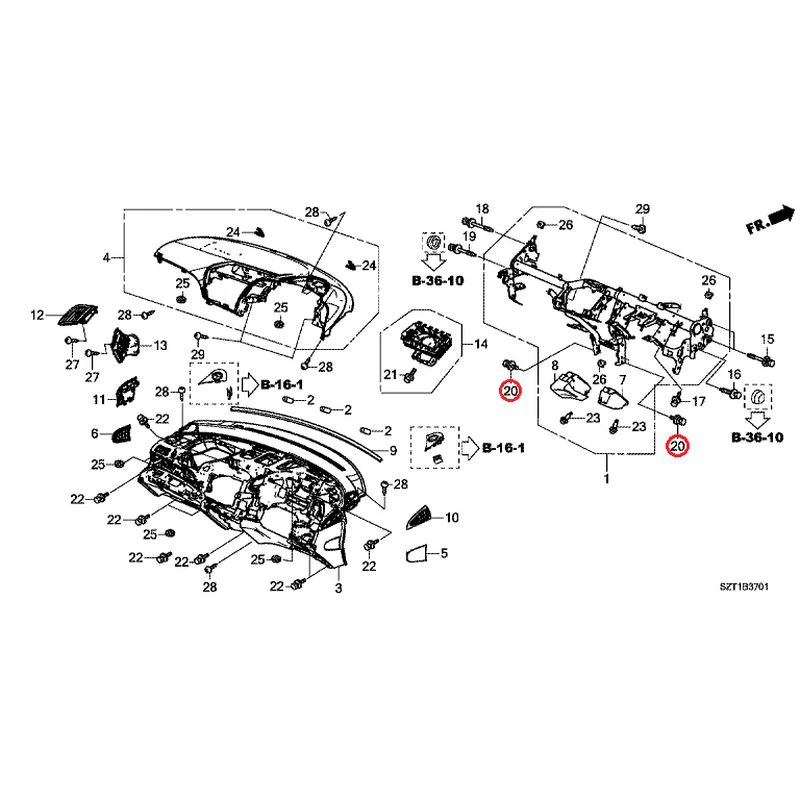 [NEW] JDM HONDA CR-Z ZF1 2012 Instrument panel GENUINE OEM - Image 21