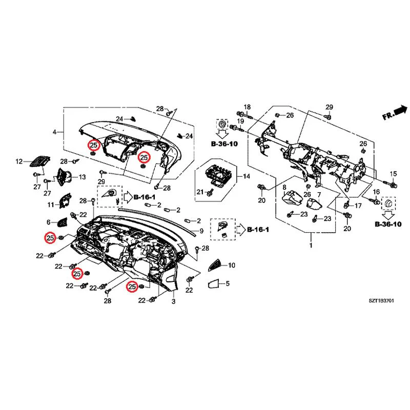 [NEW] JDM HONDA CR-Z ZF1 2012 Instrument panel GENUINE OEM - Image 26