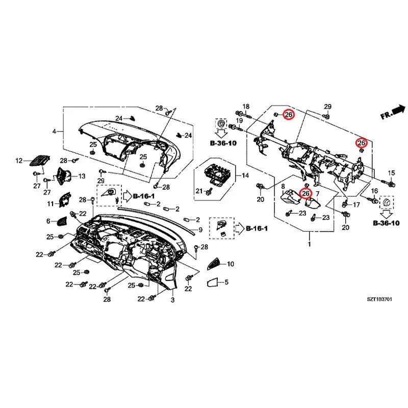 [NEW] JDM HONDA CR-Z ZF1 2012 Instrument panel GENUINE OEM - Image 27