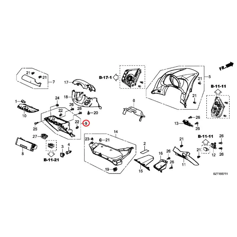 [NEW] JDM HONDA CR-Z ZF1 2012 Instrument panel garnish (driver side) GENUINE OEM - Image 13