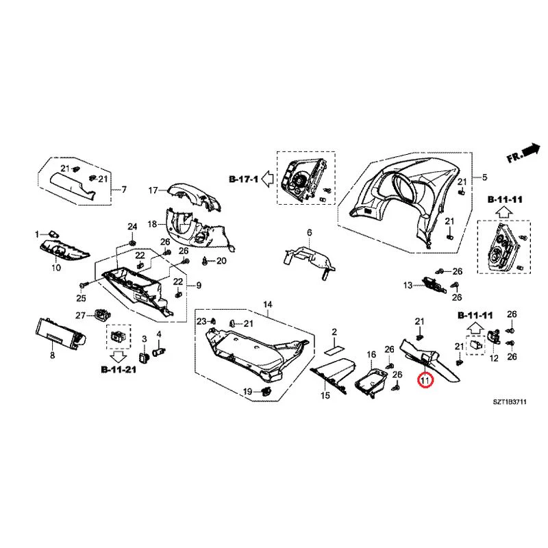 [NEW] JDM HONDA CR-Z ZF1 2012 Instrument panel garnish (driver side) GENUINE OEM - Image 16