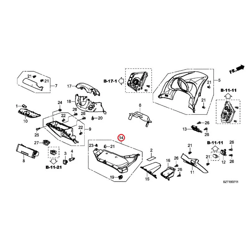 [NEW] JDM HONDA CR-Z ZF1 2012 Instrument panel garnish (driver side) GENUINE OEM - Image 19