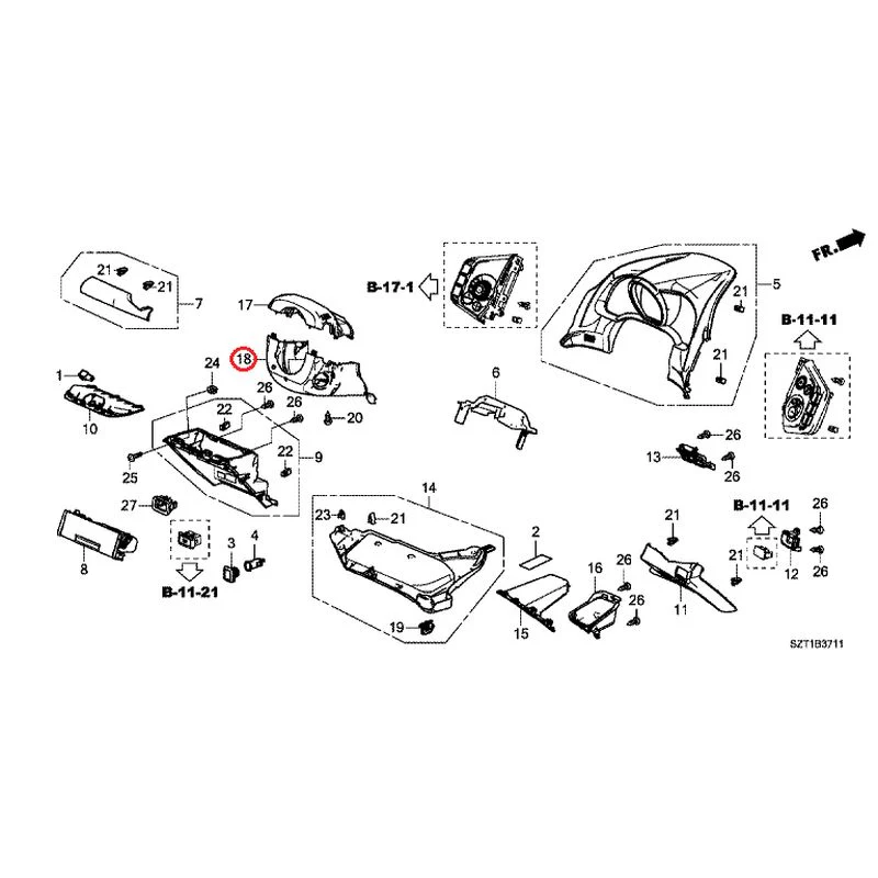[NEW] JDM HONDA CR-Z ZF1 2012 Instrument panel garnish (driver side) GENUINE OEM - Image 23
