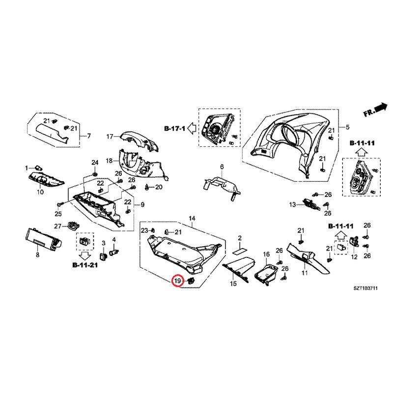 [NEW] JDM HONDA CR-Z ZF1 2012 Instrument panel garnish (driver side) GENUINE OEM - Image 24