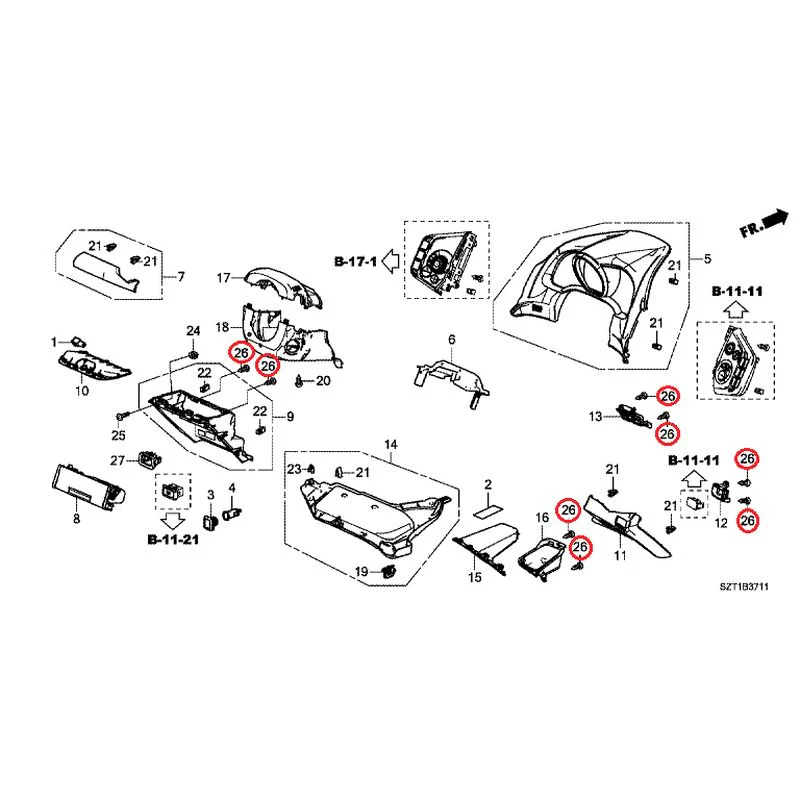 [NEW] JDM HONDA CR-Z ZF1 2012 Instrument panel garnish (driver side) GENUINE OEM - Image 31