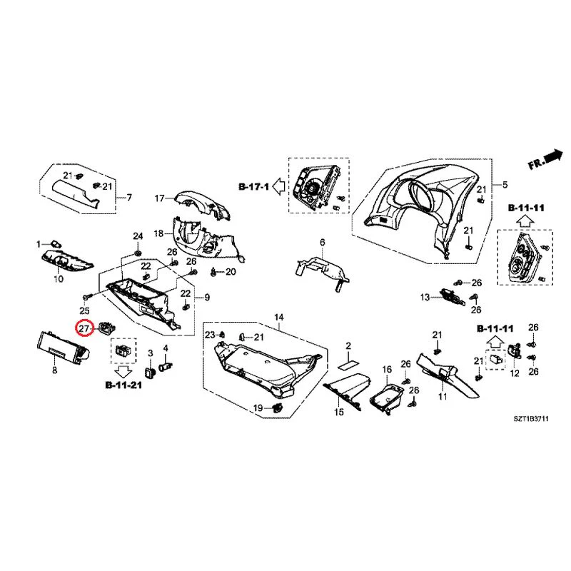 [NEW] JDM HONDA CR-Z ZF1 2012 Instrument panel garnish (driver side) GENUINE OEM - Image 32